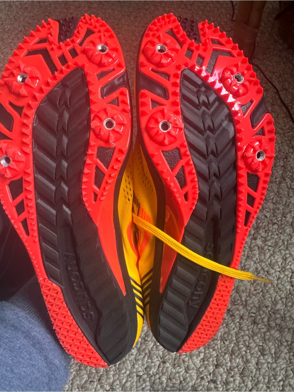 Saucony Endorphin 3 Yellow/Black Track & Field Shoes Men’s Sz 9 Worn once - Picture 3 of 10